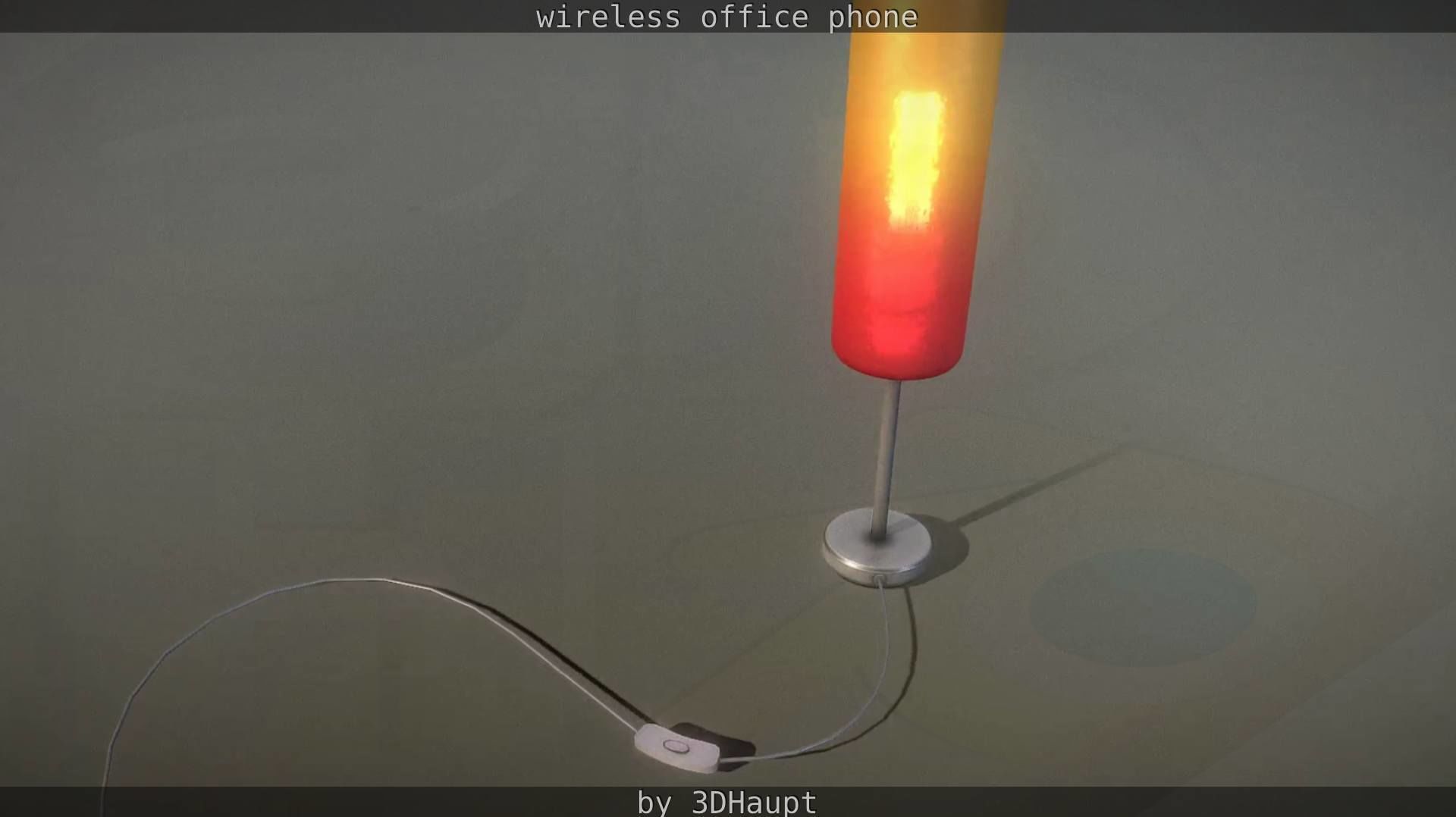 Tablelamp with rigged cable Low-poly 3D model_74