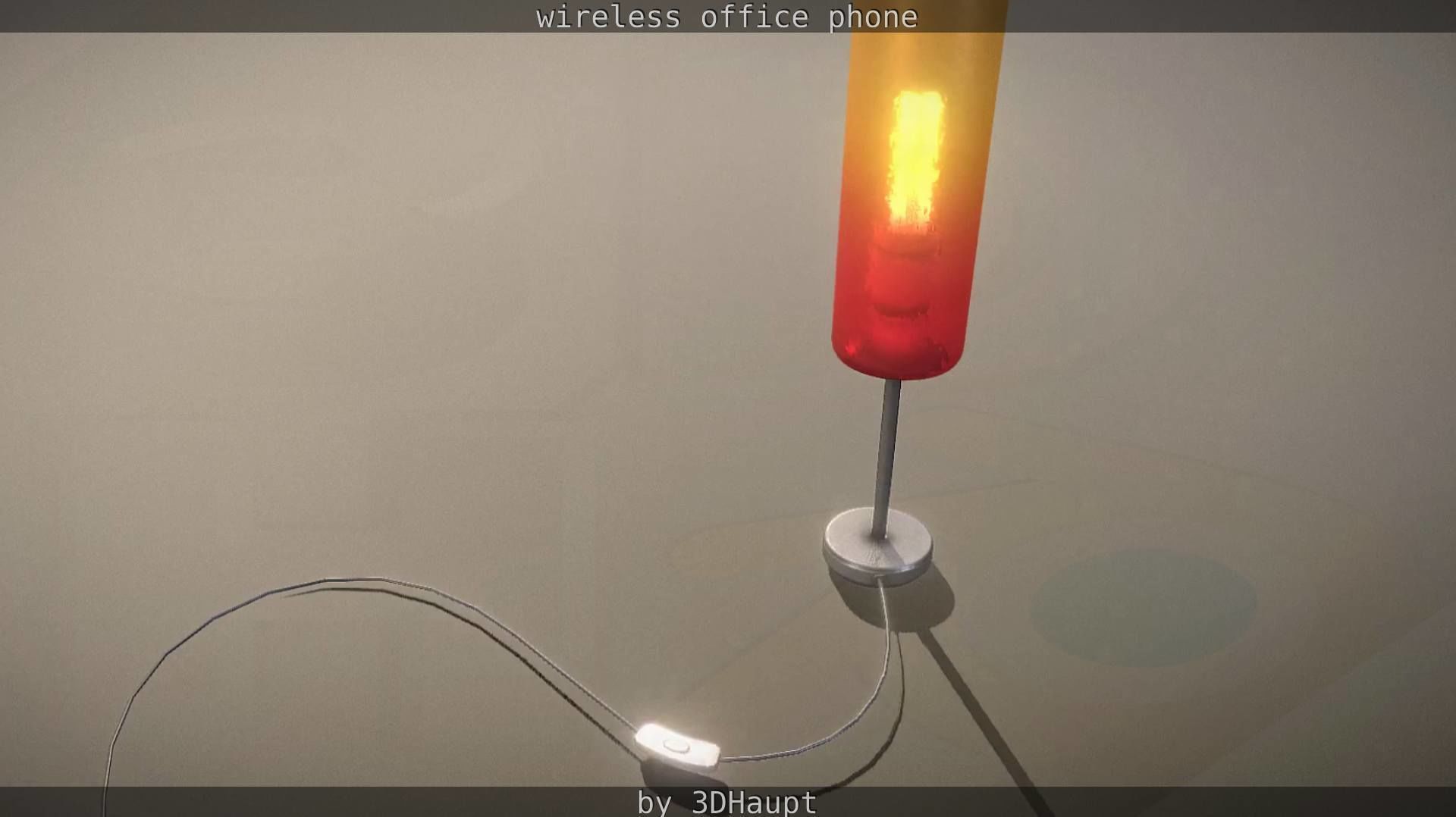 Tablelamp with rigged cable Low-poly 3D model_73