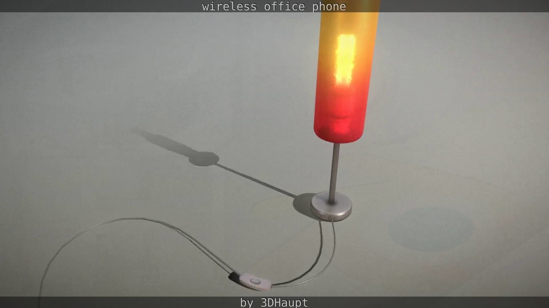 Tablelamp with rigged cable Low-poly 3D model_72