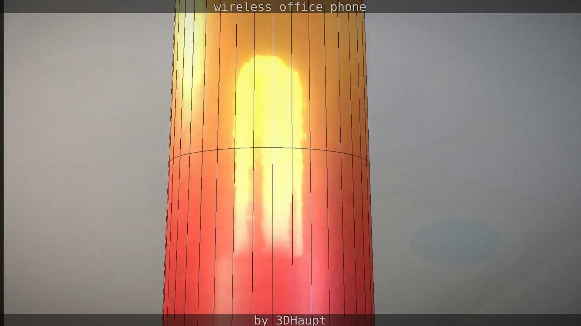 Tablelamp with rigged cable Low-poly 3D model_100