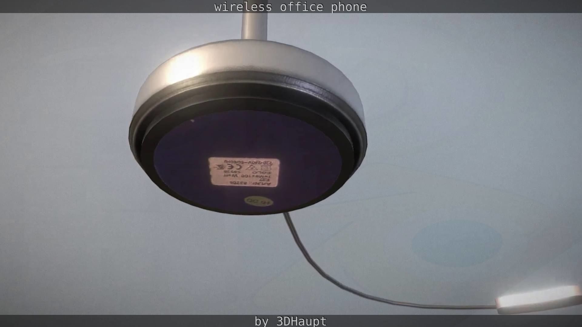 Tablelamp with rigged cable Low-poly 3D model_58