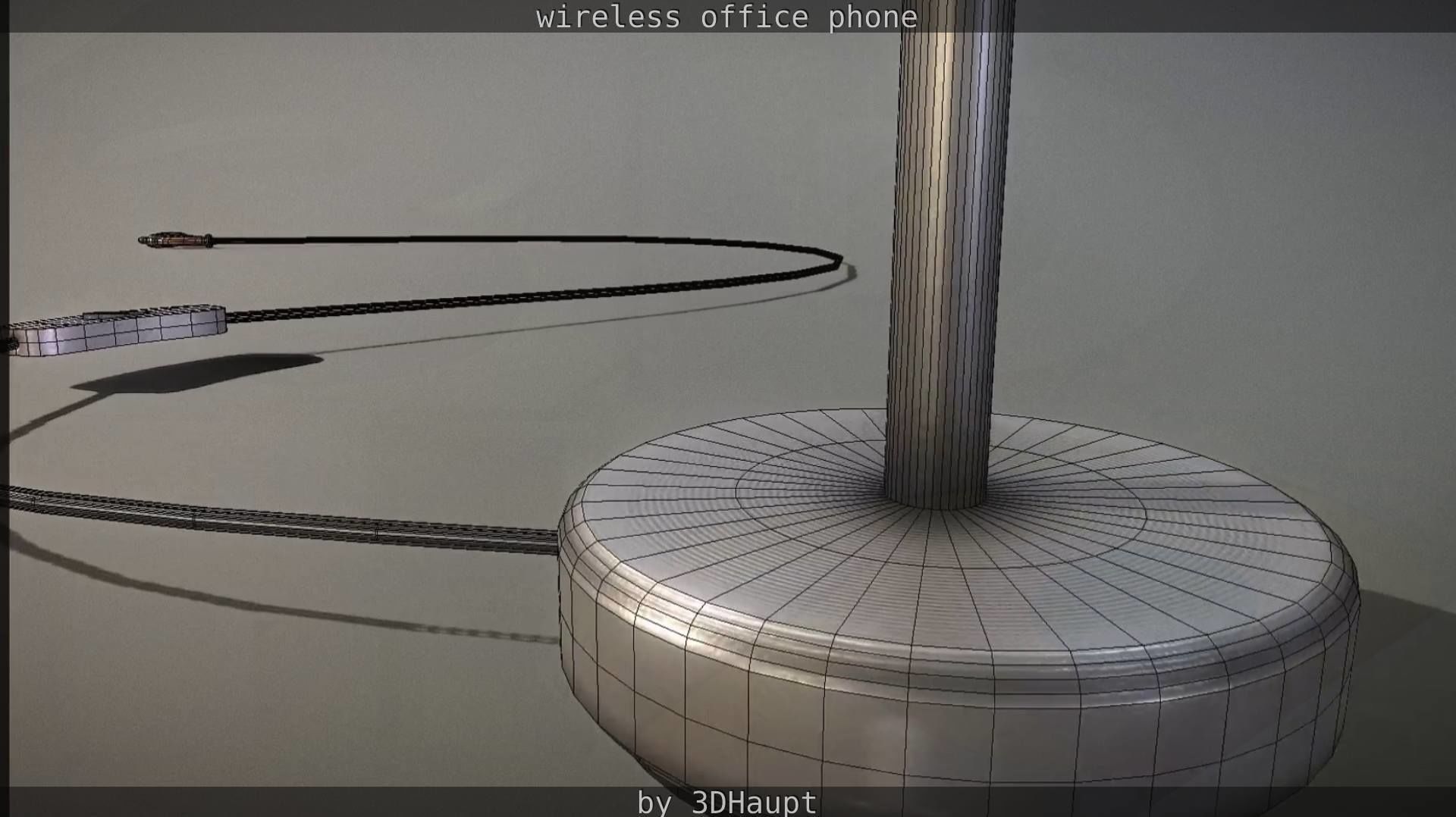 Tablelamp with rigged cable Low-poly 3D model_107