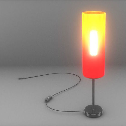 Tablelamp with rigged cable Low-poly 3D model_10