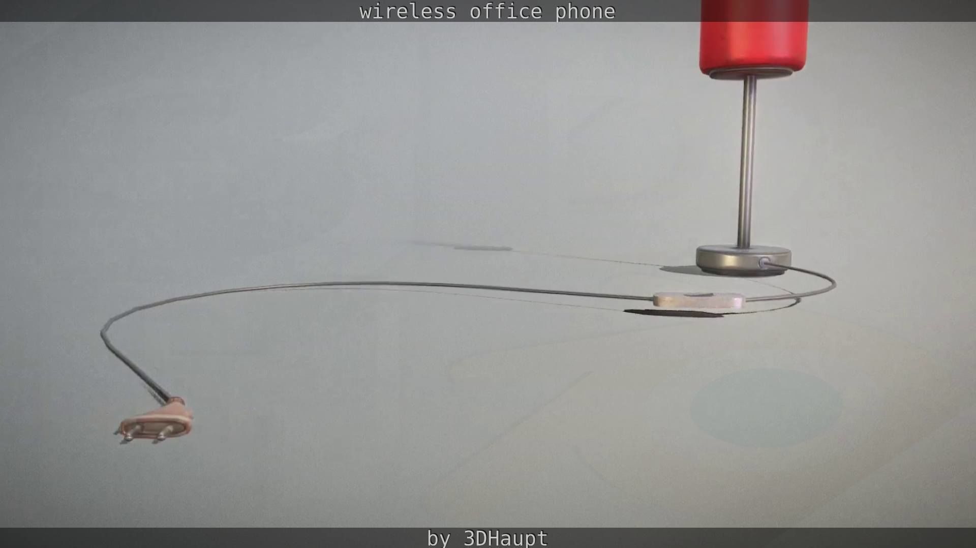 Tablelamp with rigged cable Low-poly 3D model_69