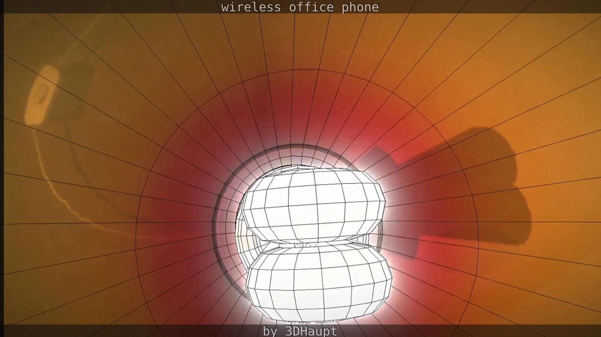 Tablelamp with rigged cable Low-poly 3D model_98