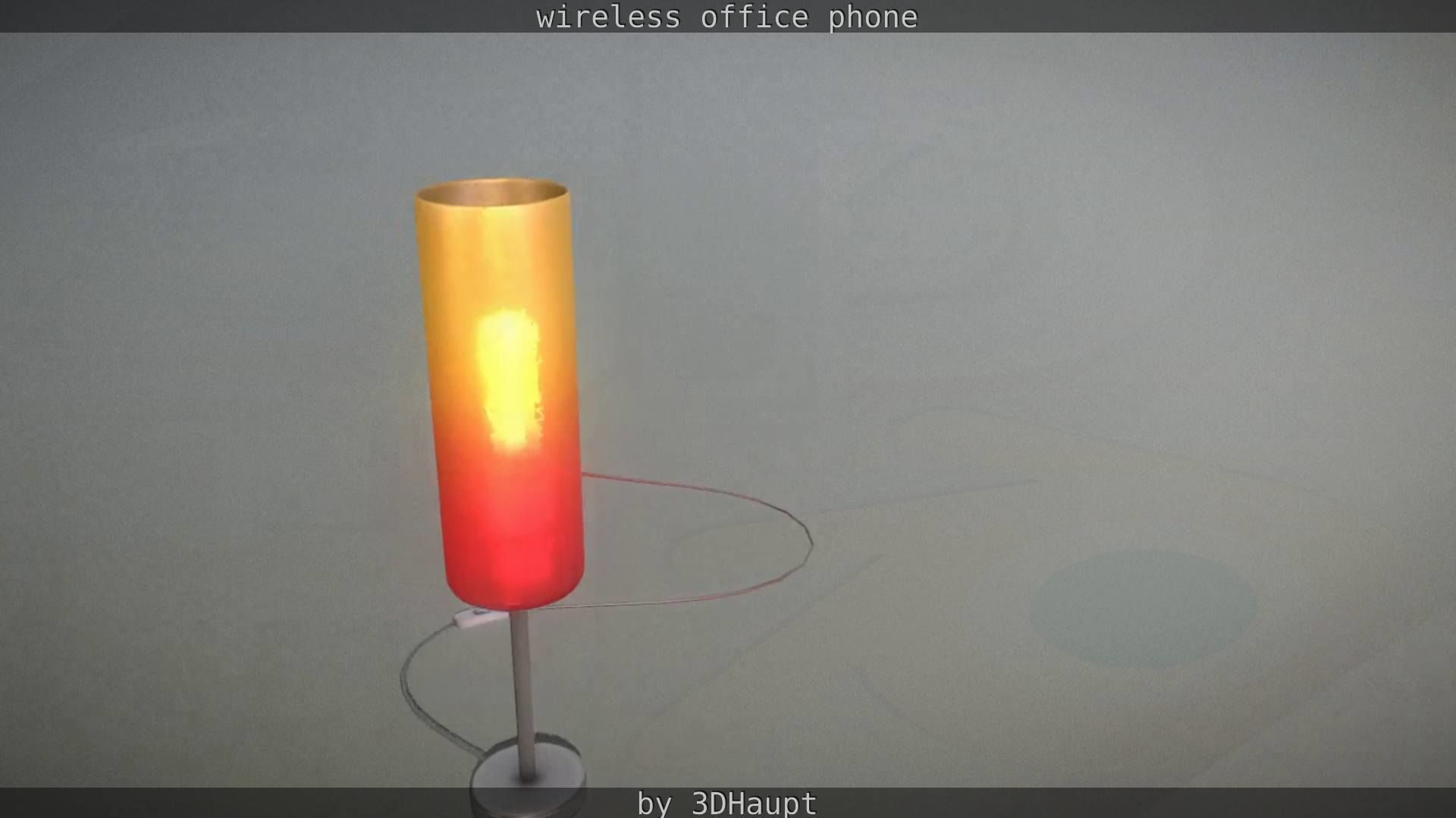 Tablelamp with rigged cable Low-poly 3D model_15