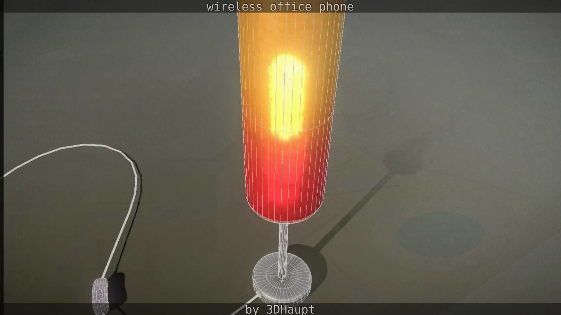 Tablelamp with rigged cable Low-poly 3D model_89