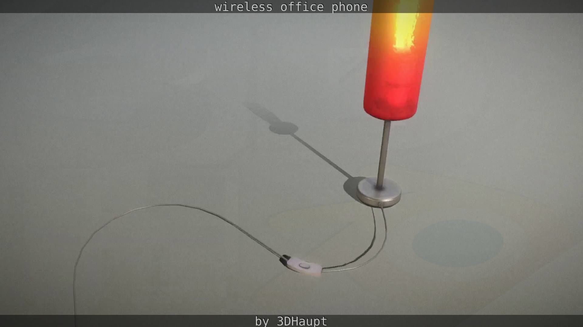 Tablelamp with rigged cable Low-poly 3D model_71