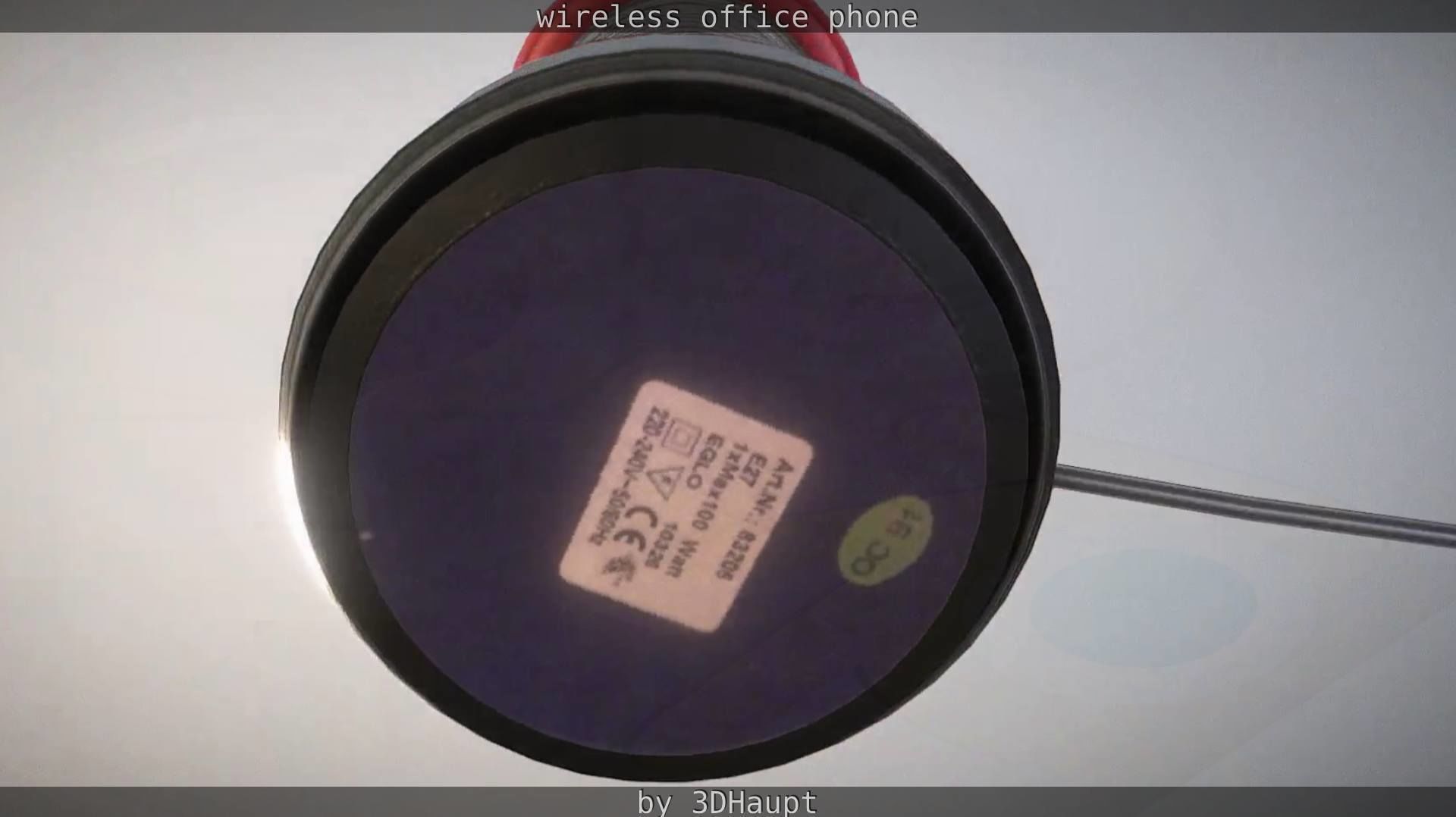 Tablelamp with rigged cable Low-poly 3D model_56