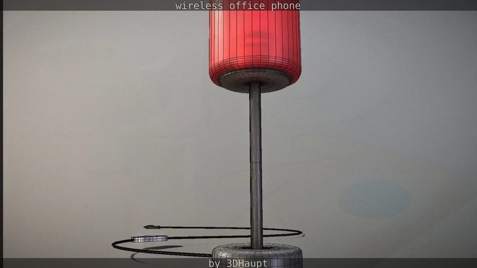 Tablelamp with rigged cable Low-poly 3D model_103