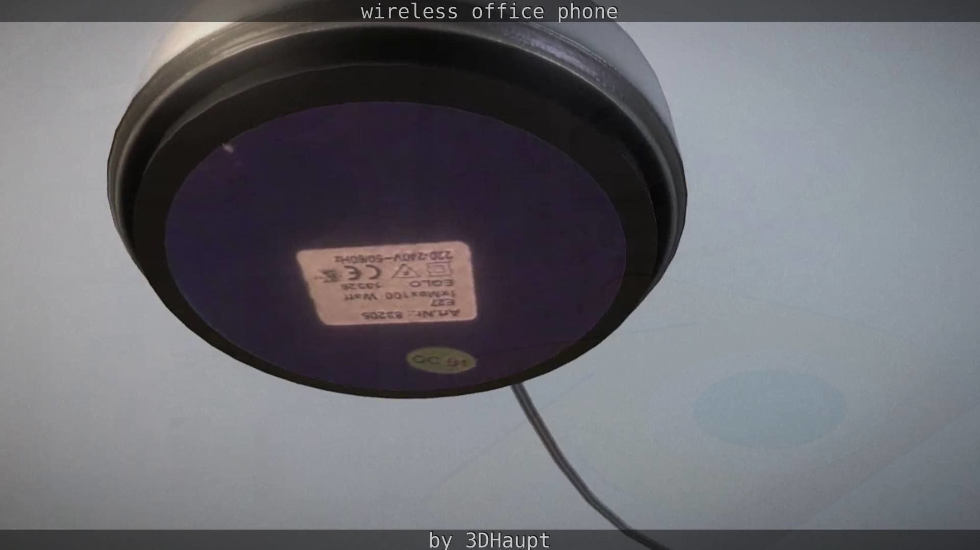 Tablelamp with rigged cable Low-poly 3D model_57