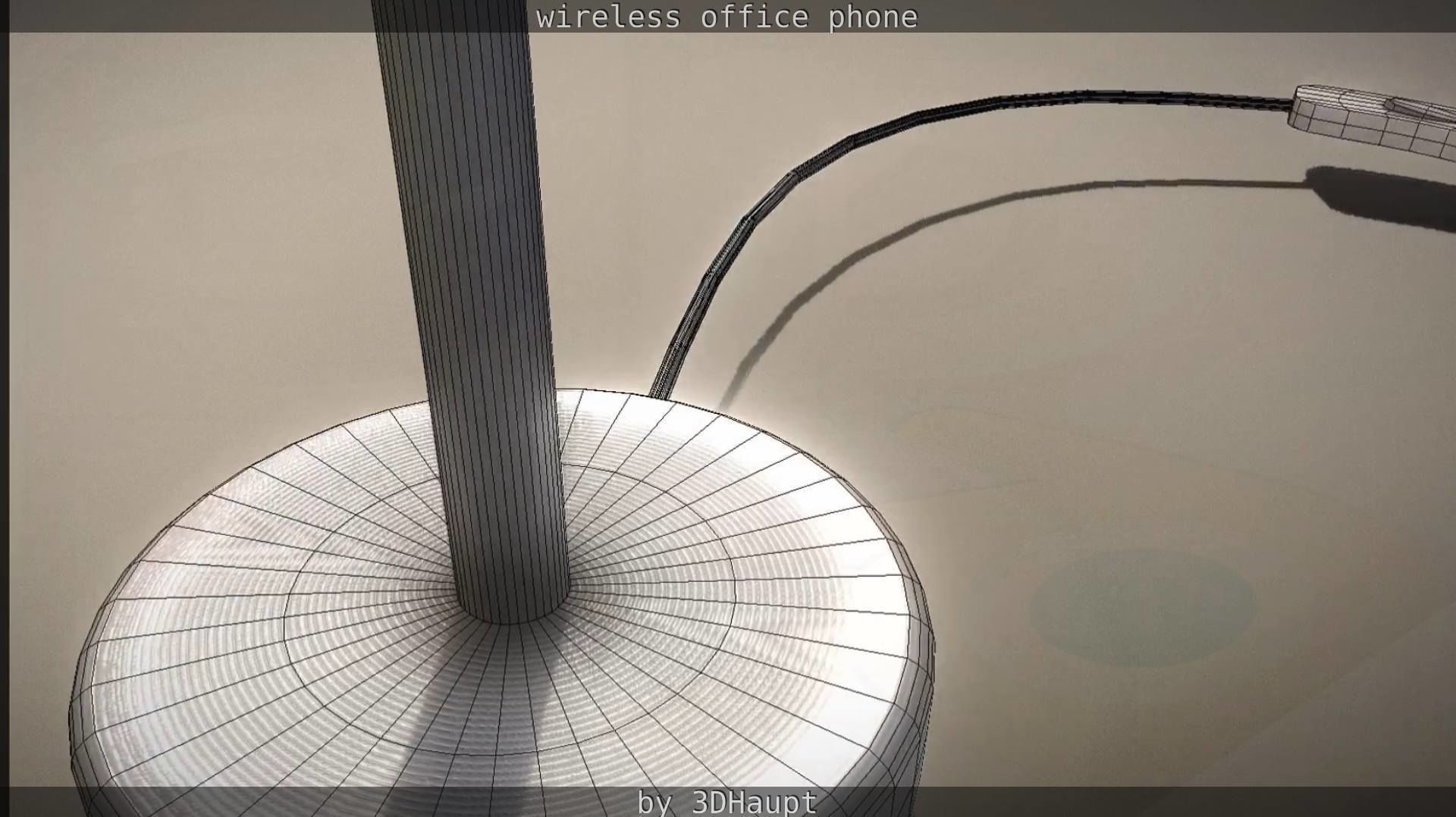 Tablelamp with rigged cable Low-poly 3D model_108