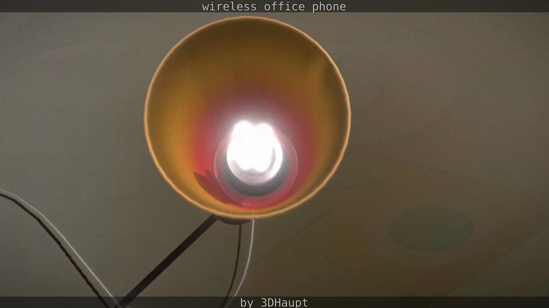 Tablelamp with rigged cable Low-poly 3D model_31