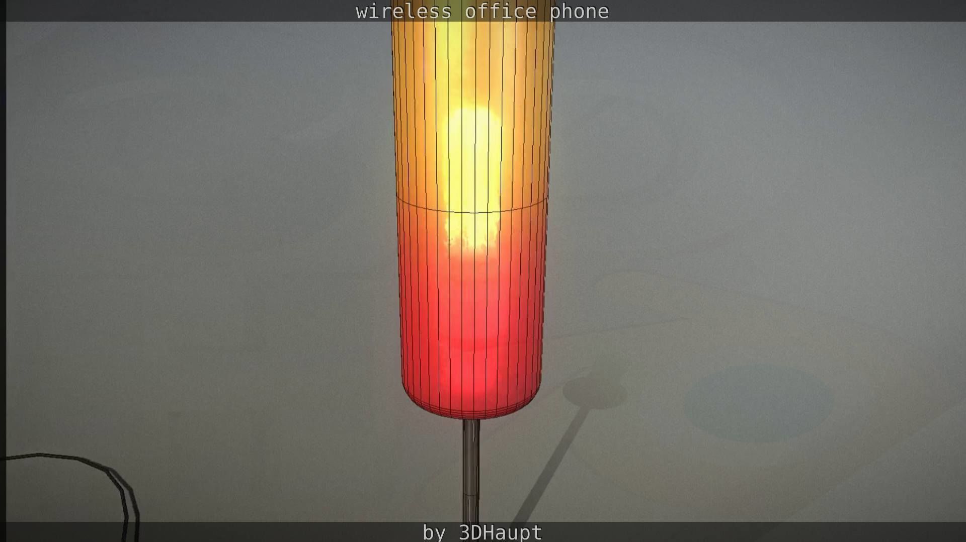 Tablelamp with rigged cable Low-poly 3D model_88