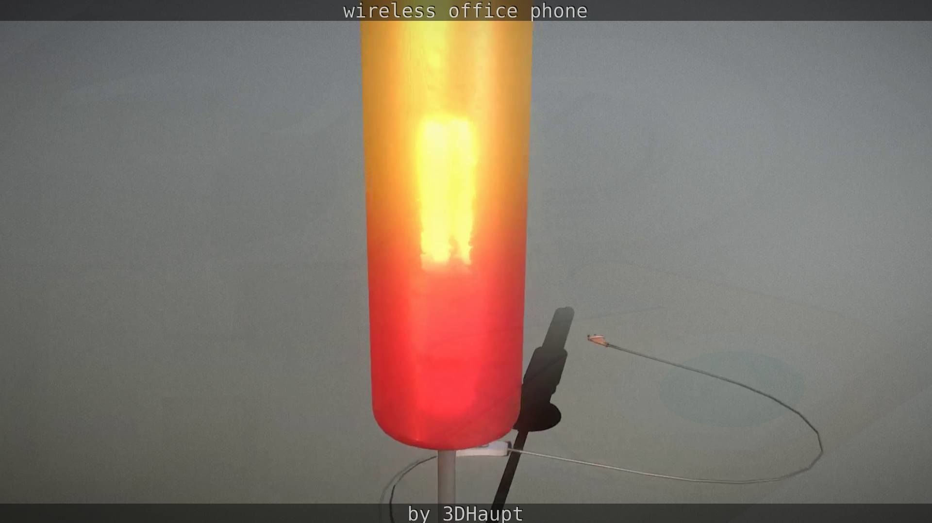 Tablelamp with rigged cable Low-poly 3D model_20