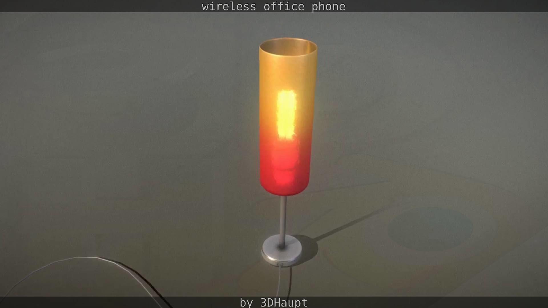 Tablelamp with rigged cable Low-poly 3D model_75