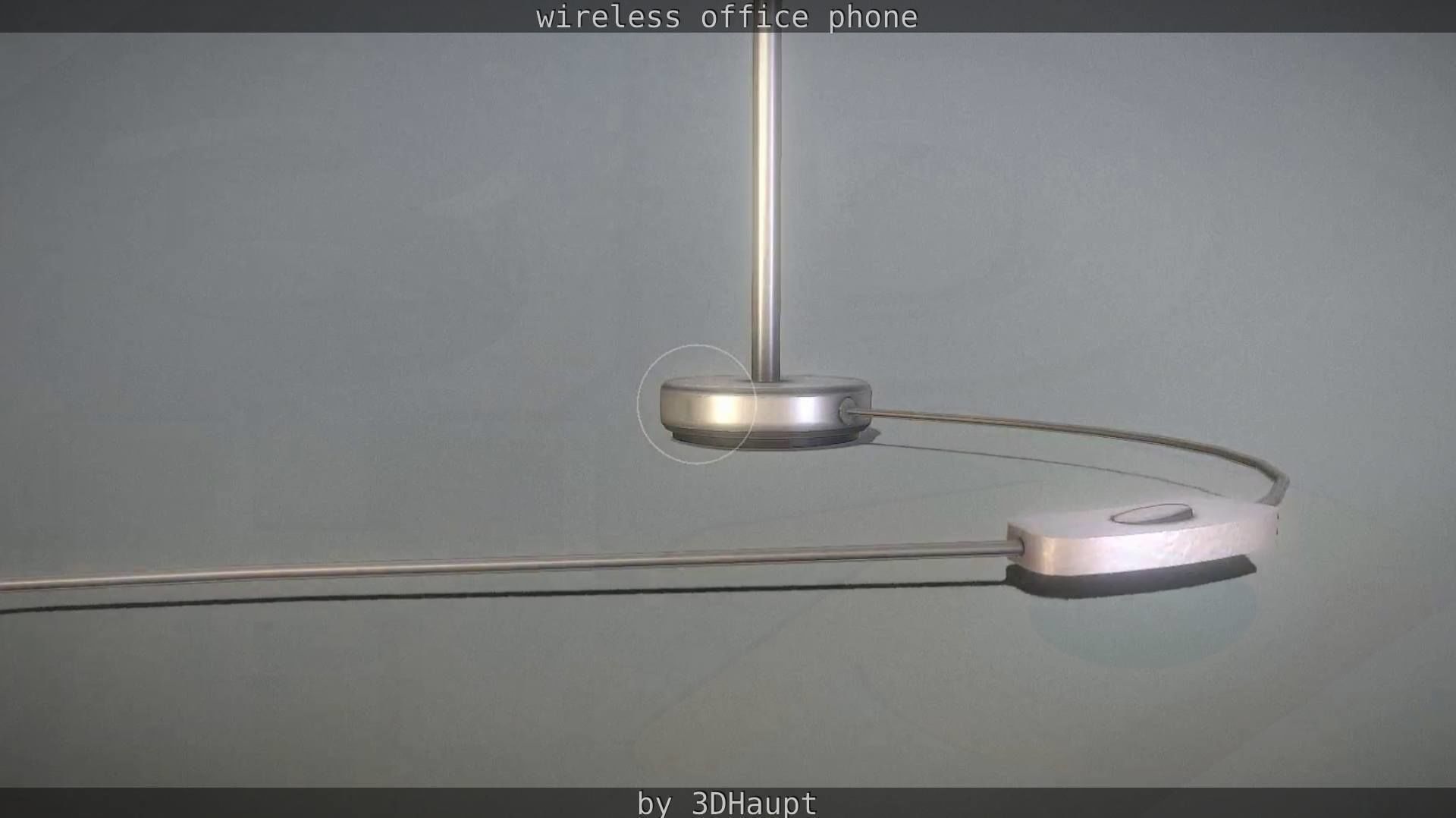 Tablelamp with rigged cable Low-poly 3D model_64