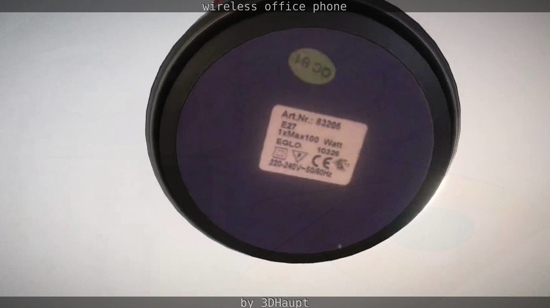 Tablelamp with rigged cable Low-poly 3D model_55