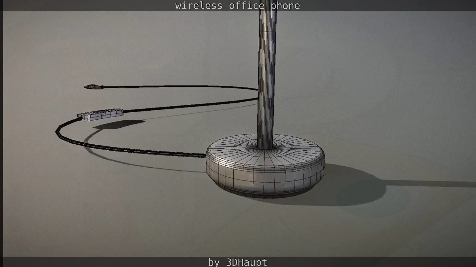 Tablelamp with rigged cable Low-poly 3D model_105