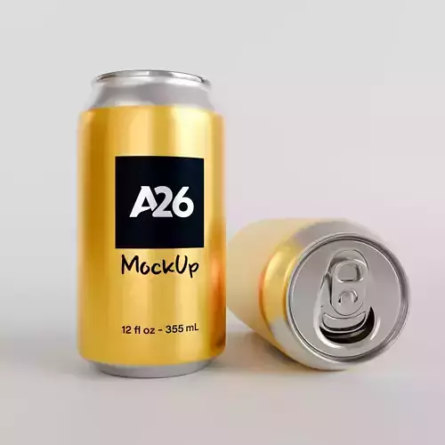 Beverage can 355 ml 12 oz 3D model 3D model
