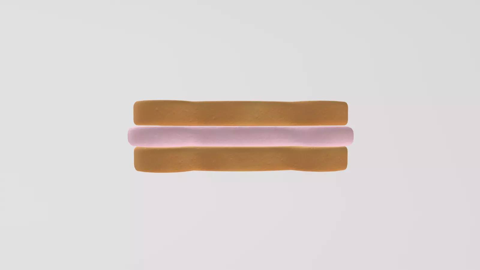 Stylized Low-Poly Bear Shaped Cookie Low-poly 3D model_16