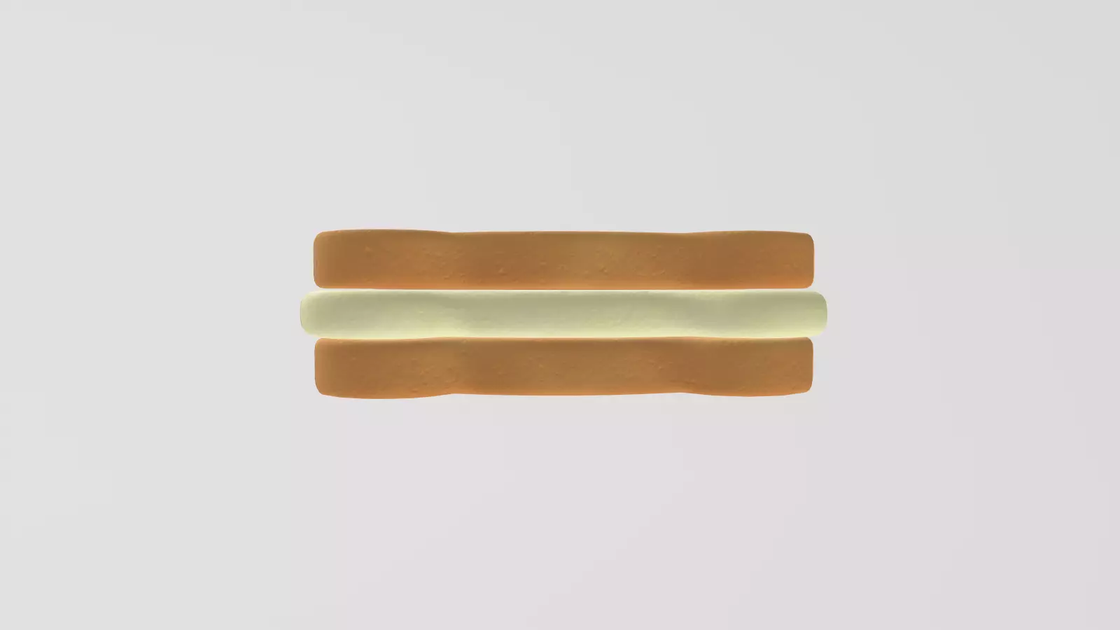 Stylized Low-Poly Bear Shaped Cookie Low-poly 3D model_7