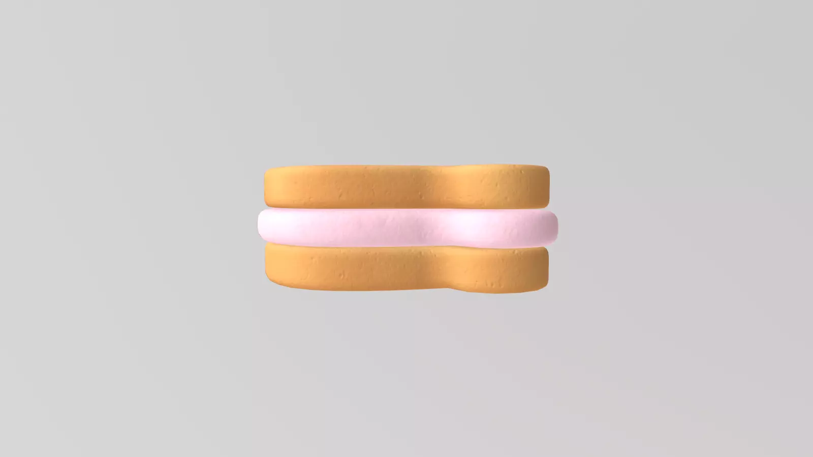 Stylized Low-Poly Bear Shaped Cookie Low-poly 3D model_15