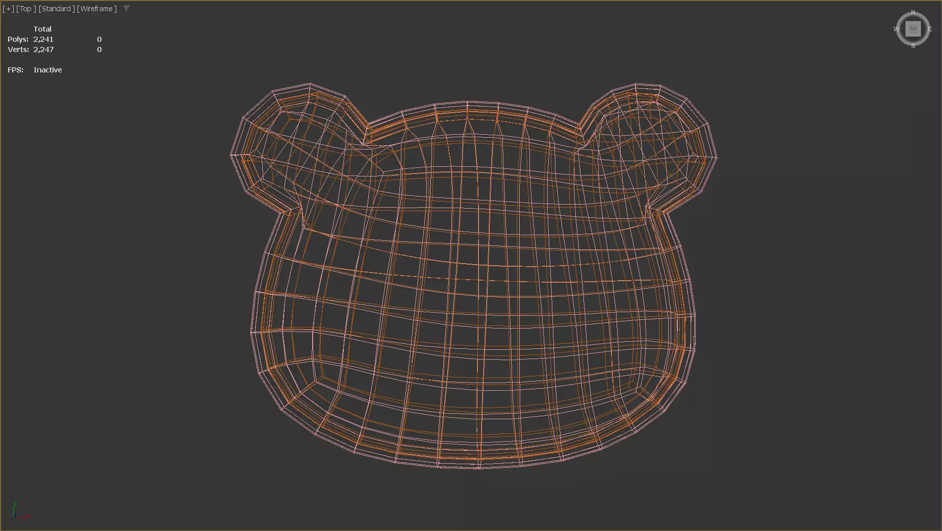 Stylized Low-Poly Bear Shaped Cookie Low-poly 3D model_23