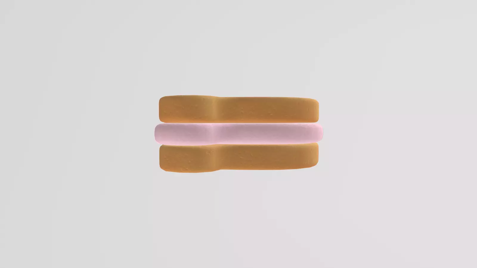 Stylized Low-Poly Bear Shaped Cookie Low-poly 3D model_17