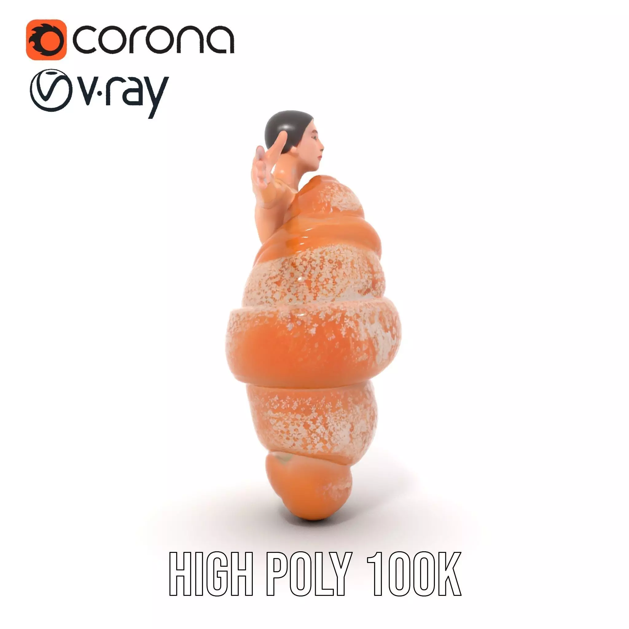 Sweet Pastry Dress model pack Low-poly 3D model_29