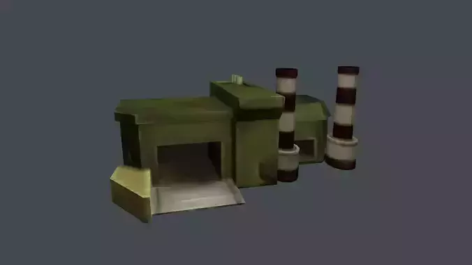 Military building MOBILE game asset