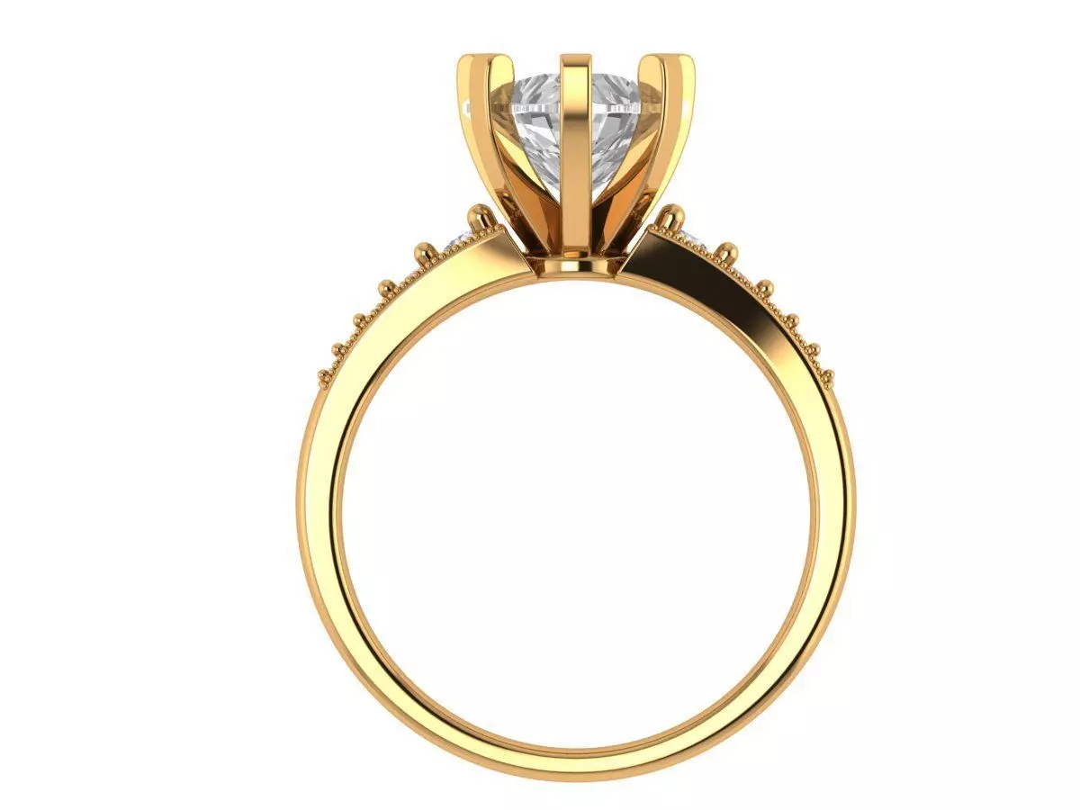 Heart Engagement Ring 3D print model_2