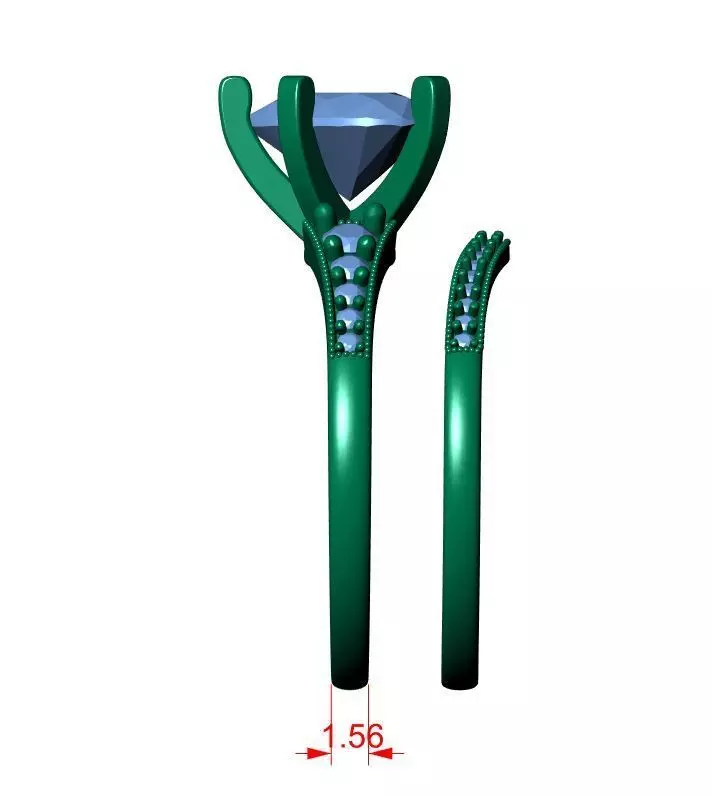 Heart Engagement Ring 3D print model_8