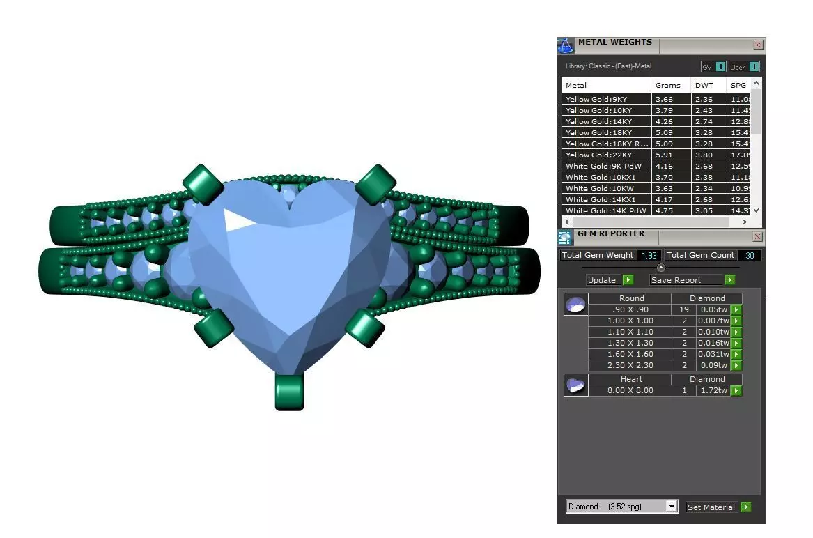 Heart Engagement Ring 3D print model_9