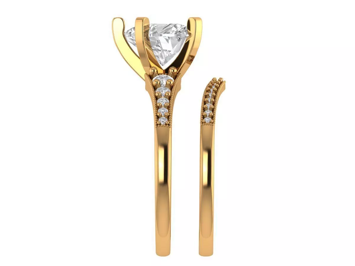 Heart Engagement Ring 3D print model_5