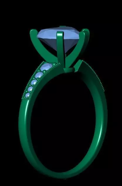 Heart Engagement Ring 3D print model_16