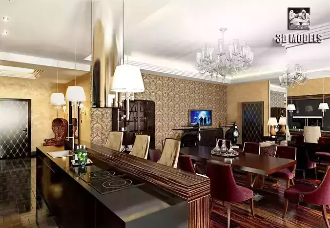 Modern Liveroom 3D model