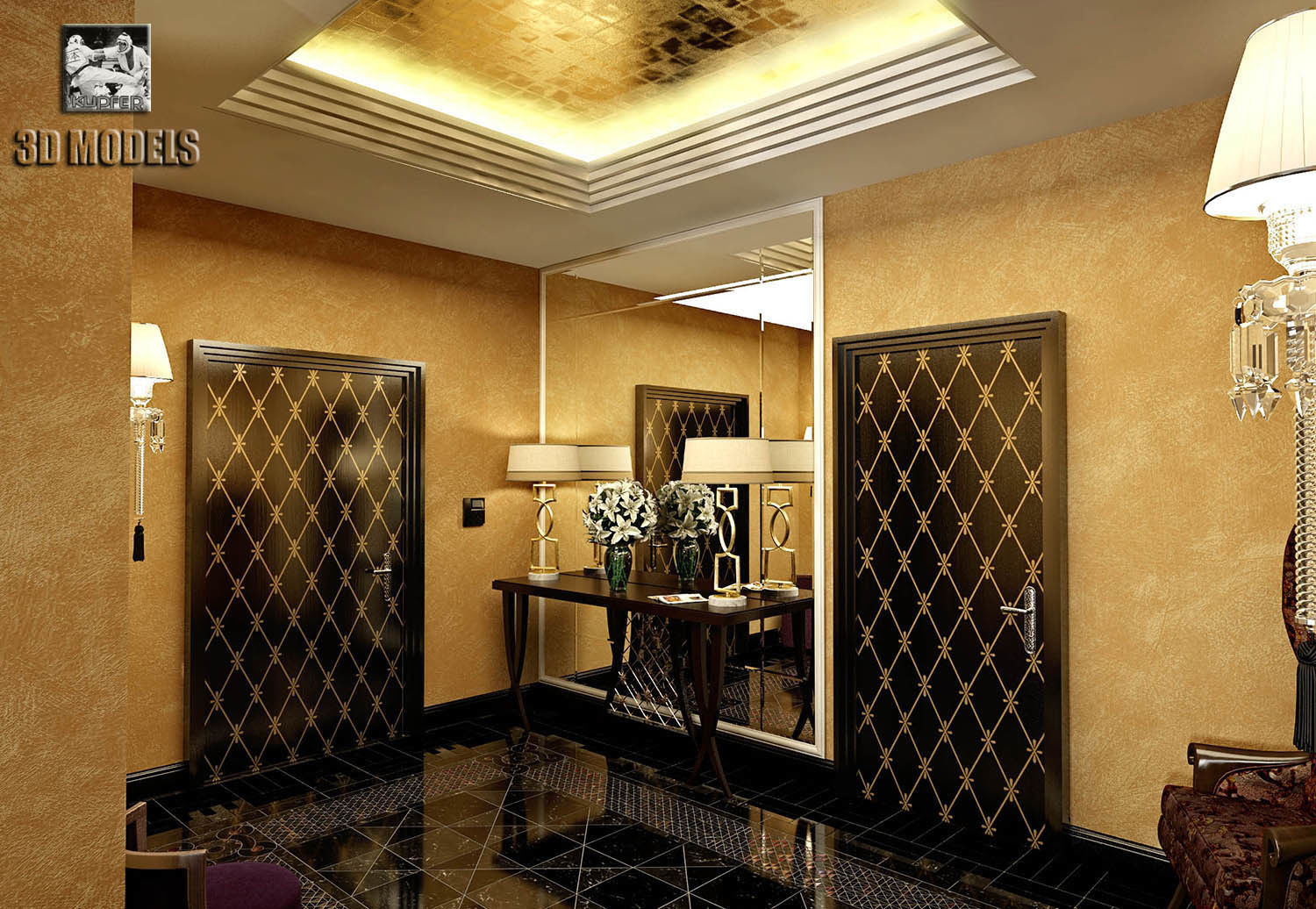 Modern Liveroom 3D model_3