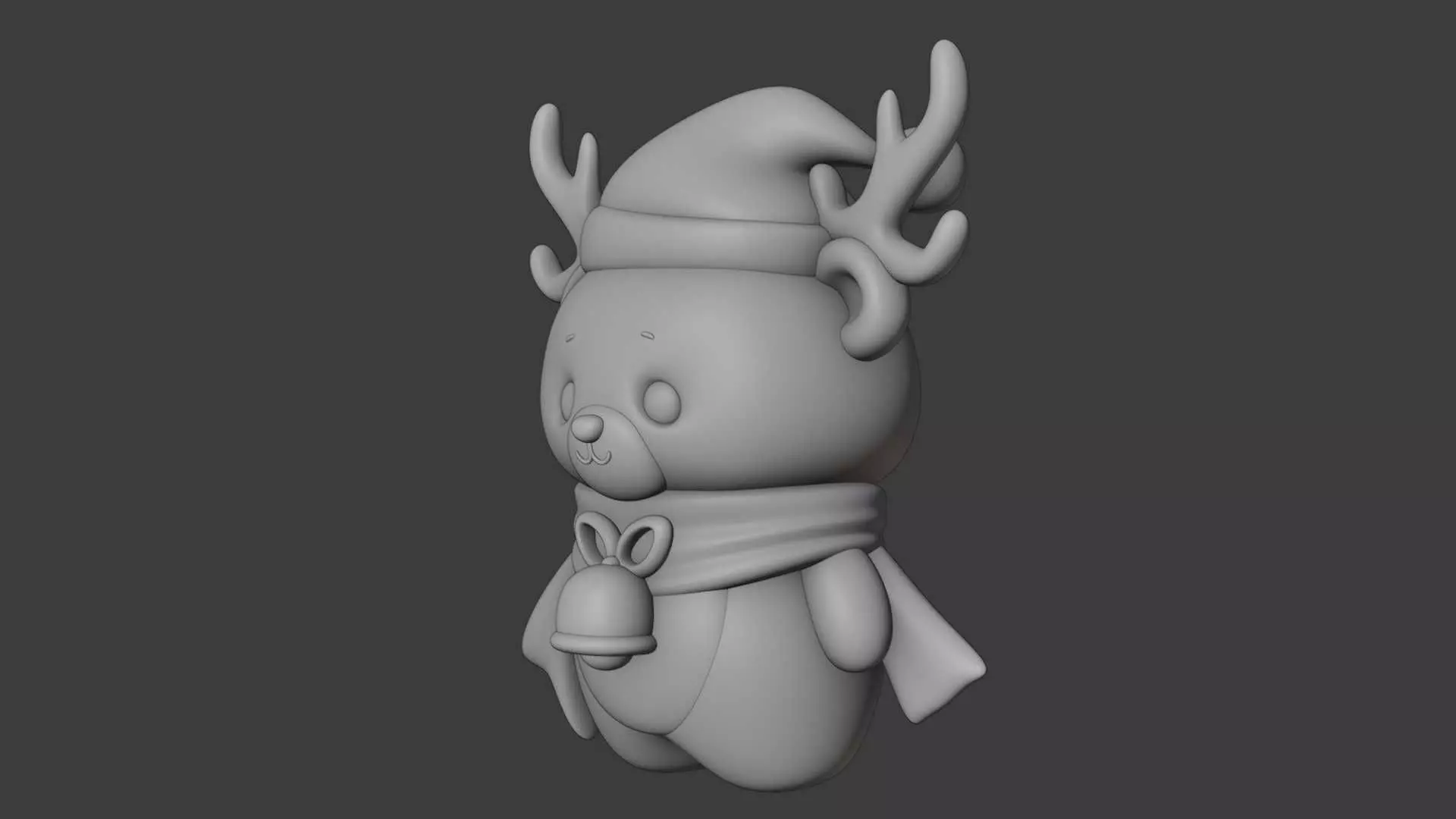 Christmas bear 3D print model_8