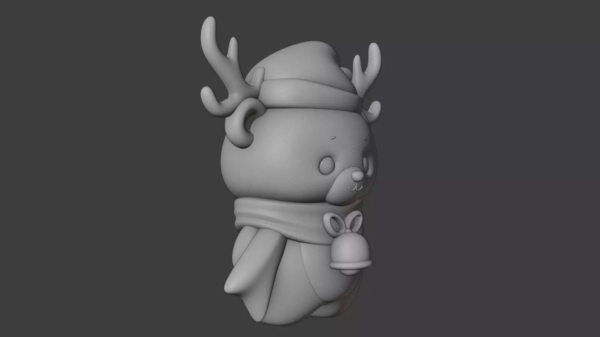 Christmas bear 3D print model_2