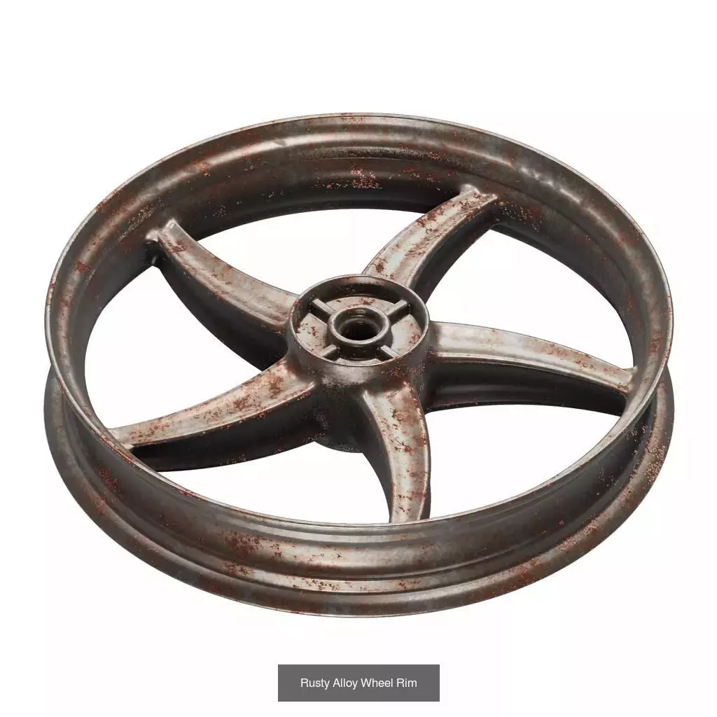 PREMIUM RUSTY VEHICLE COMPONENTS PACK 3D Model Collection_3