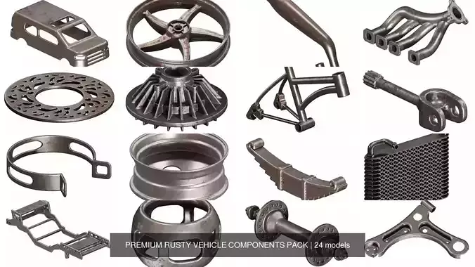 PREMIUM RUSTY VEHICLE COMPONENTS PACK