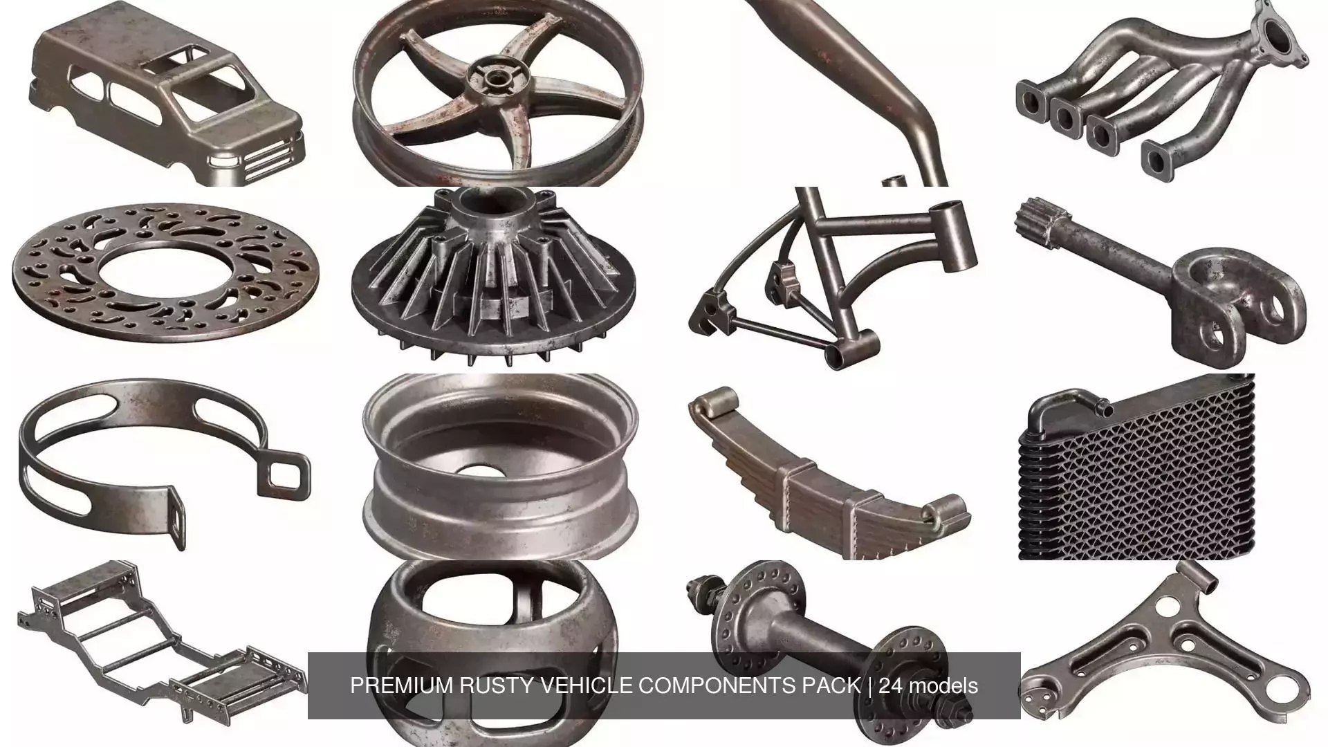 PREMIUM RUSTY VEHICLE COMPONENTS PACK 3D Model Collection_0