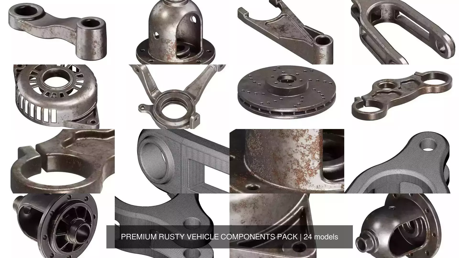 PREMIUM RUSTY VEHICLE COMPONENTS PACK 3D Model Collection_1
