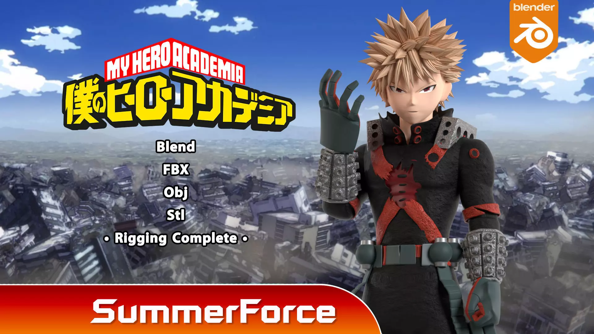 Katsuki Bakugo Final Battle - My Hero Academia 3D model