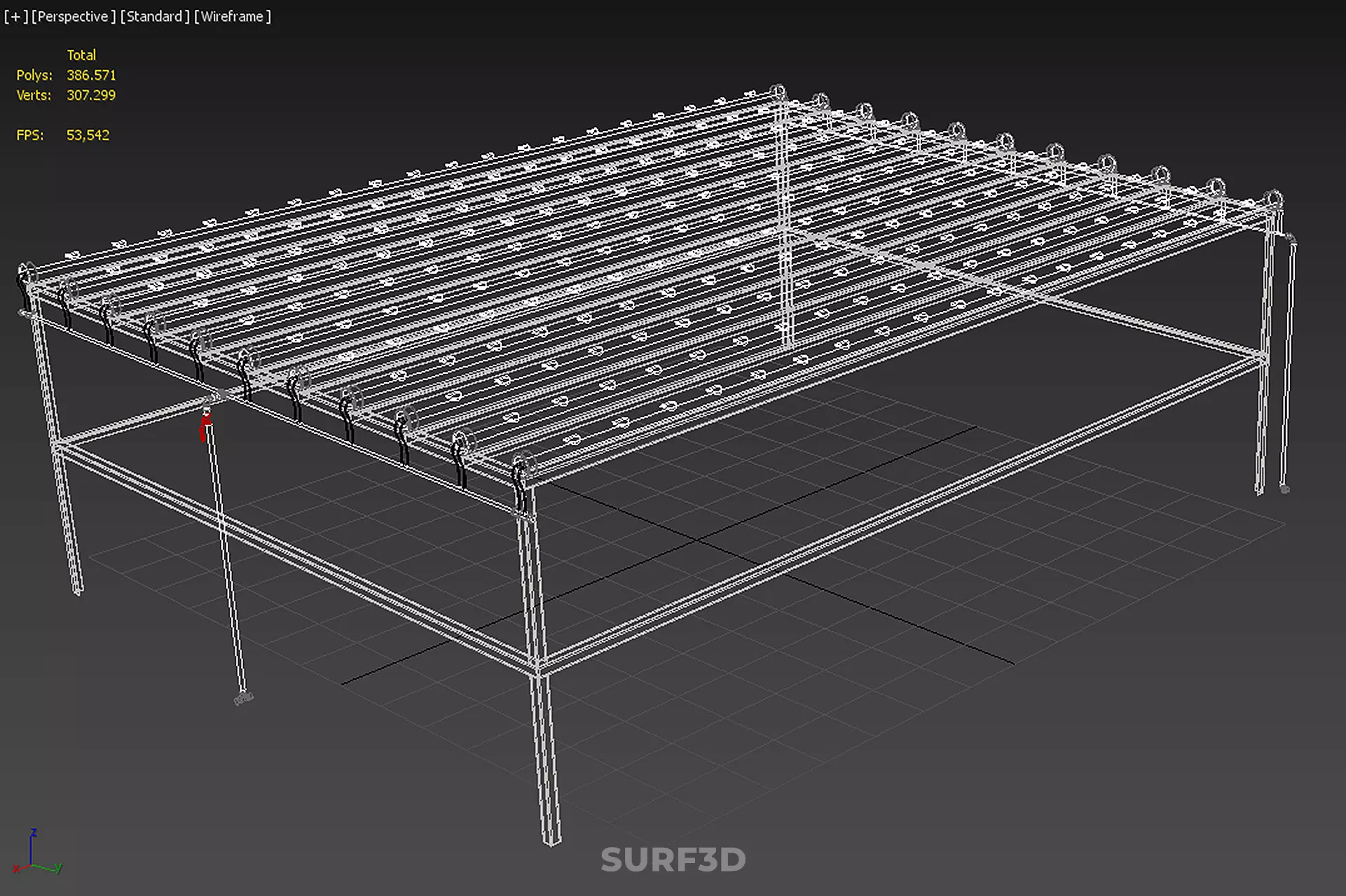 MODULAR HYDROPONIC RACK PARALLEL PVC PIPE DIY GARDEN FARM PLANT 3D model_27
