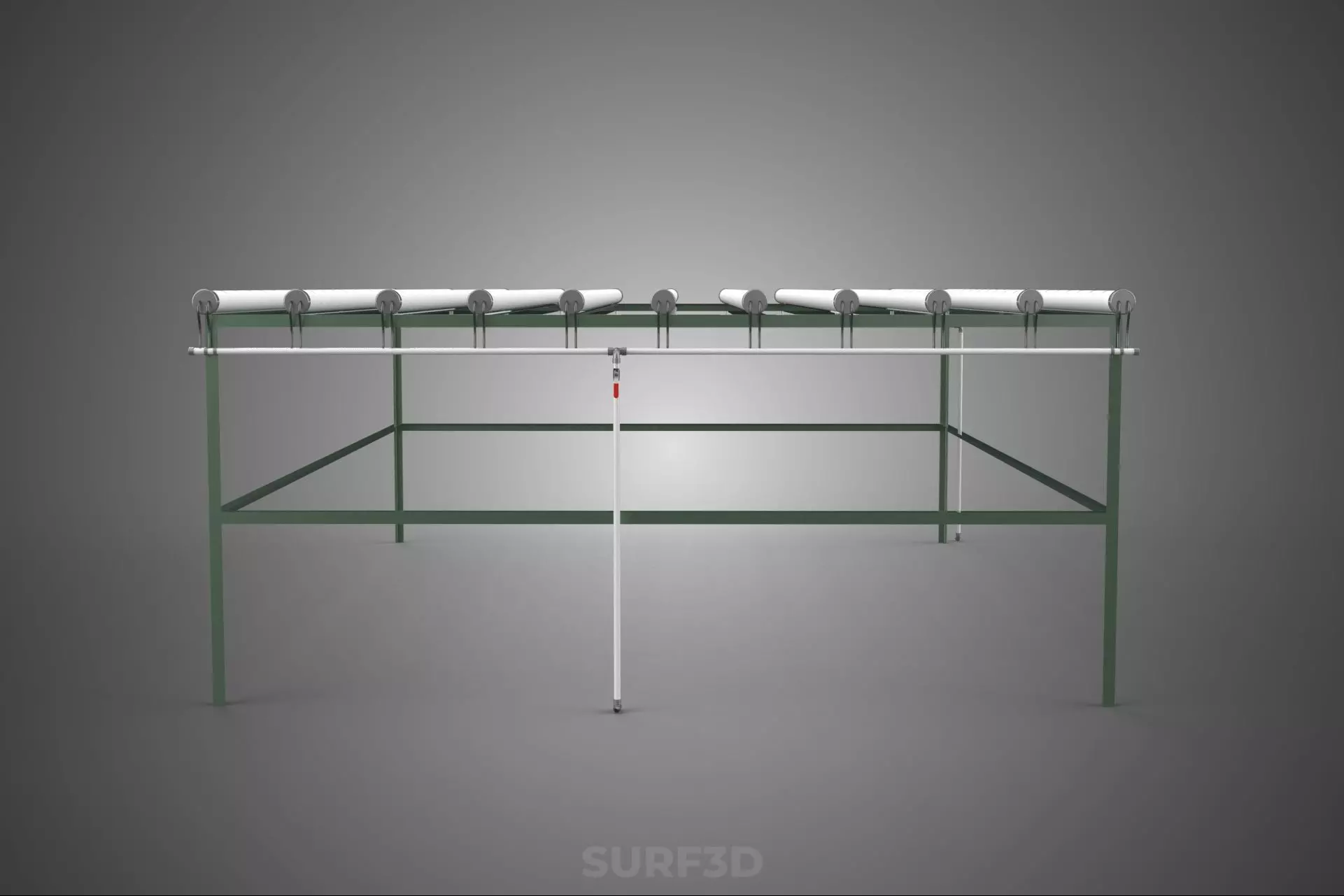 MODULAR HYDROPONIC RACK PARALLEL PVC PIPE DIY GARDEN FARM PLANT 3D model_9