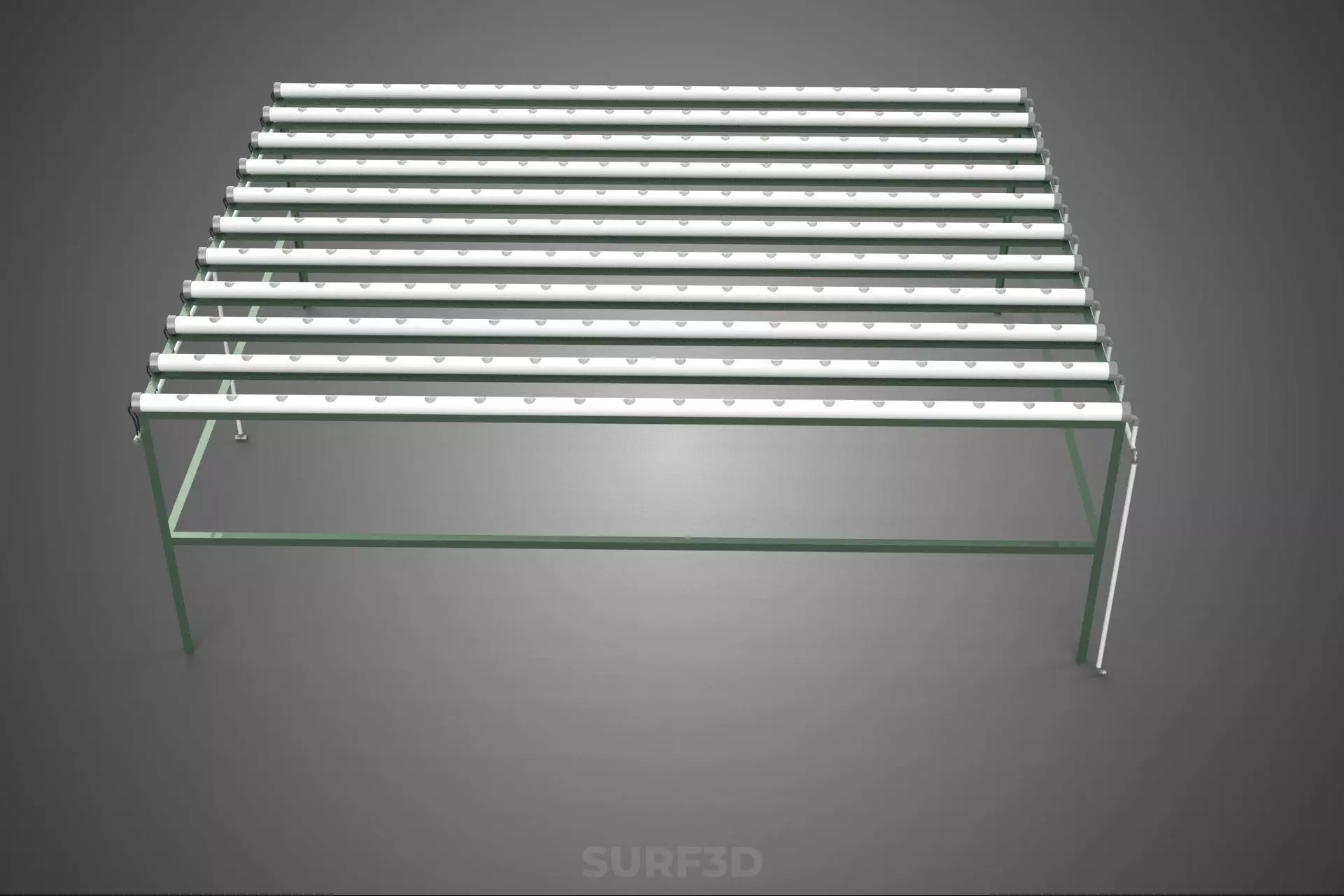 MODULAR HYDROPONIC RACK PARALLEL PVC PIPE DIY GARDEN FARM PLANT 3D model_4