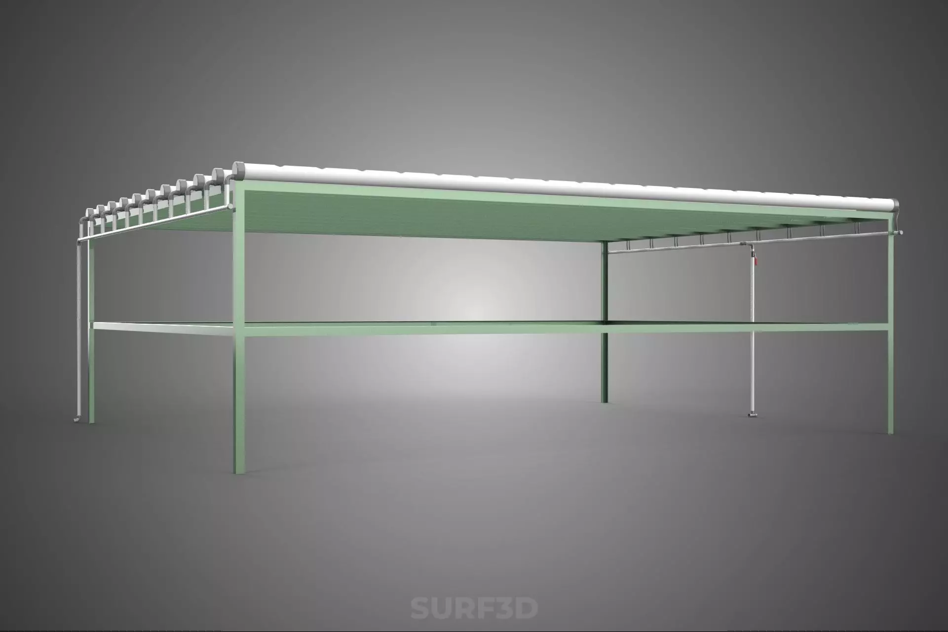 MODULAR HYDROPONIC RACK PARALLEL PVC PIPE DIY GARDEN FARM PLANT 3D model_23