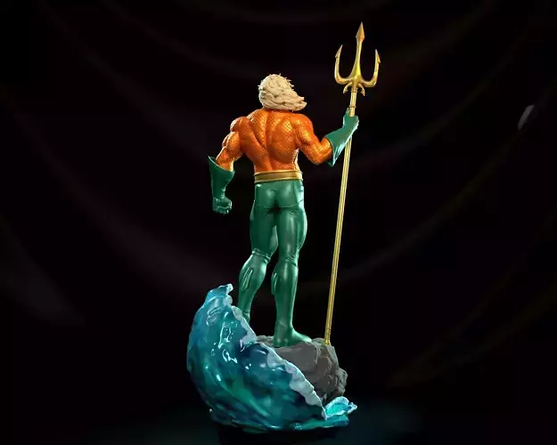 Aquaman Justice League Statue 3D Model STL File